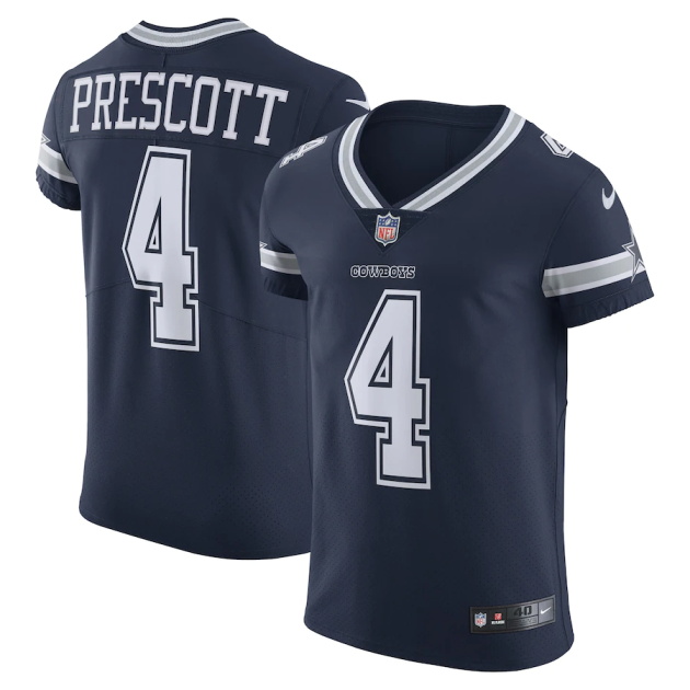 mens nike dak prescott navy dallas cowboys vapor elite player team jersey